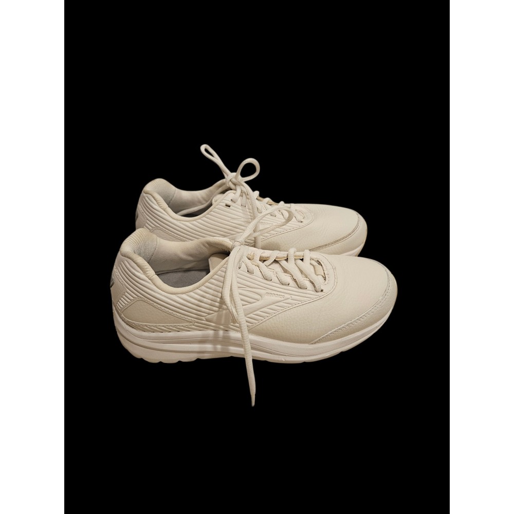 Brooks Addiction Walker 2 Women's White Leather Walking Shoes Size 7 M 120307